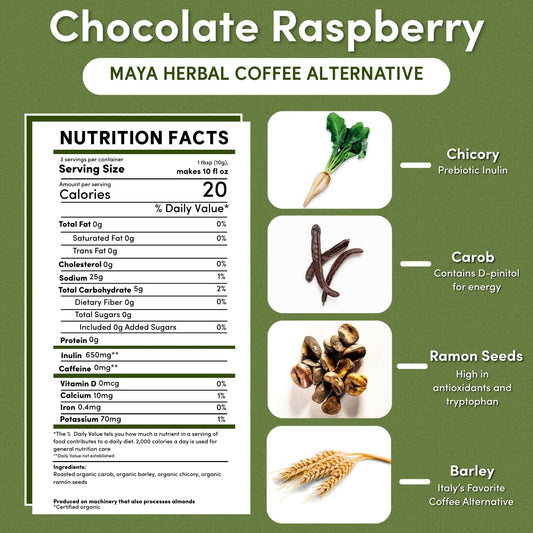 Chocolate Raspberry Chicory Herbal Coffee