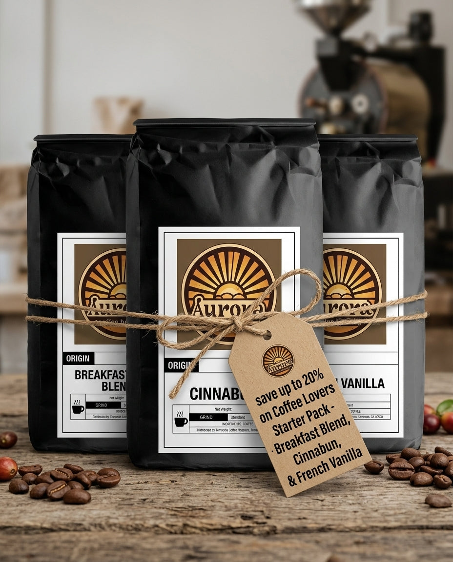Coffee Lover's Starter Pack – 3 LB Bundle | Breakfast Blend, Cinnabun & French Vanilla