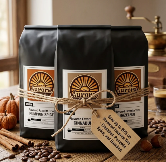 Flavored Favorites Trio - 3 LB | Cinnabun, Pumpkin Spice, Hazelnut