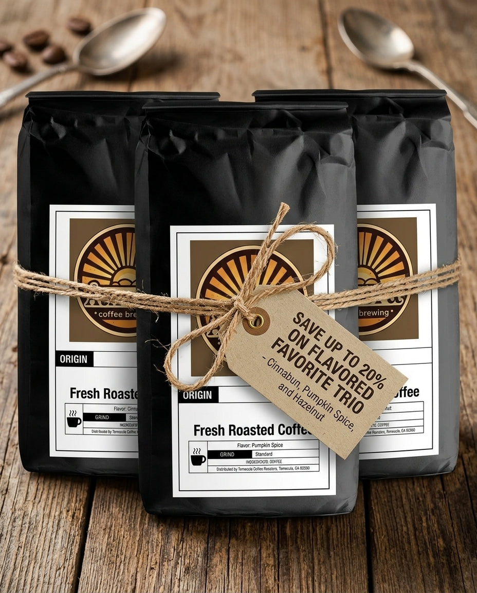 Flavored Favorites Trio - 3 LB | Cinnabun, Pumpkin Spice, Hazelnut