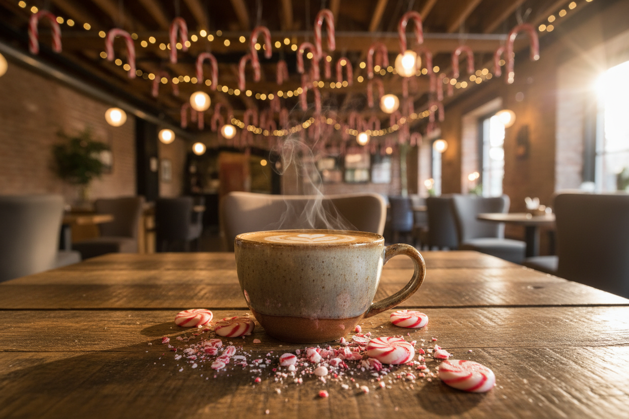 Candy Cane Flavored Coffee - Peppermint Medium Roast
