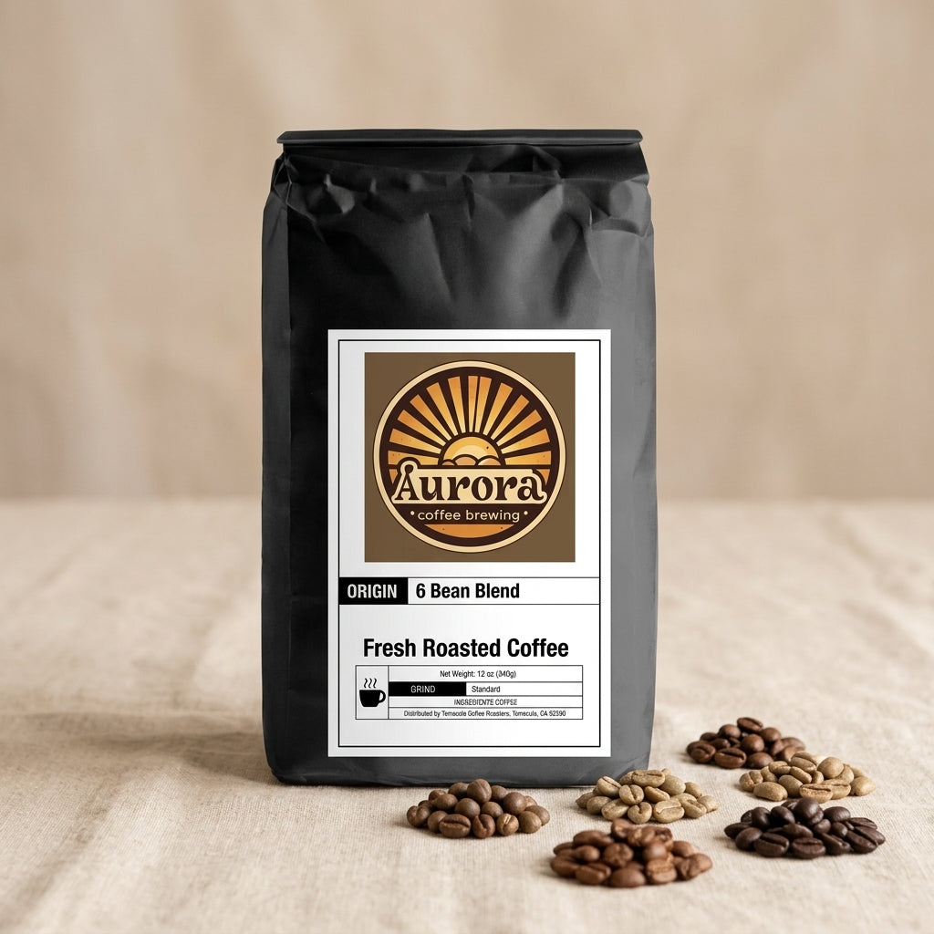 6 Bean Blend Coffee - Dark Roast Multi-Origin | Aurora Coffee