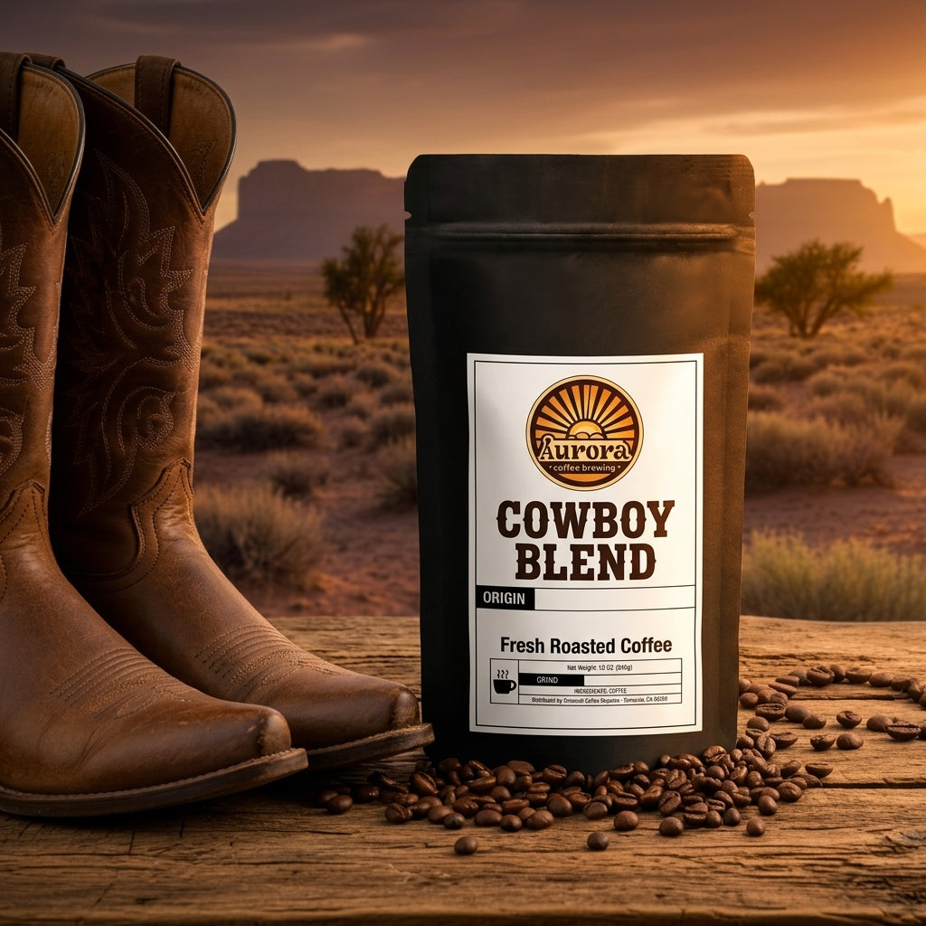 Cowboy Blend Coffee – 1 LB Bag | Dark & Medium Roast