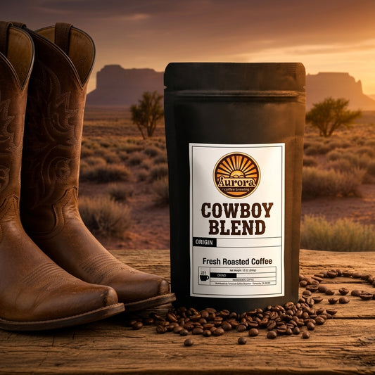 Cowboy Blend Coffee – 1 LB Bag | Dark & Medium Roast
