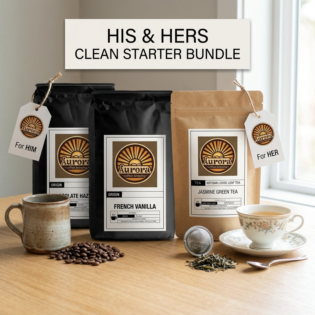 His & Hers Coffee + Tea Starter Bundle | Flavored Coffee & Jasmine Green Tea