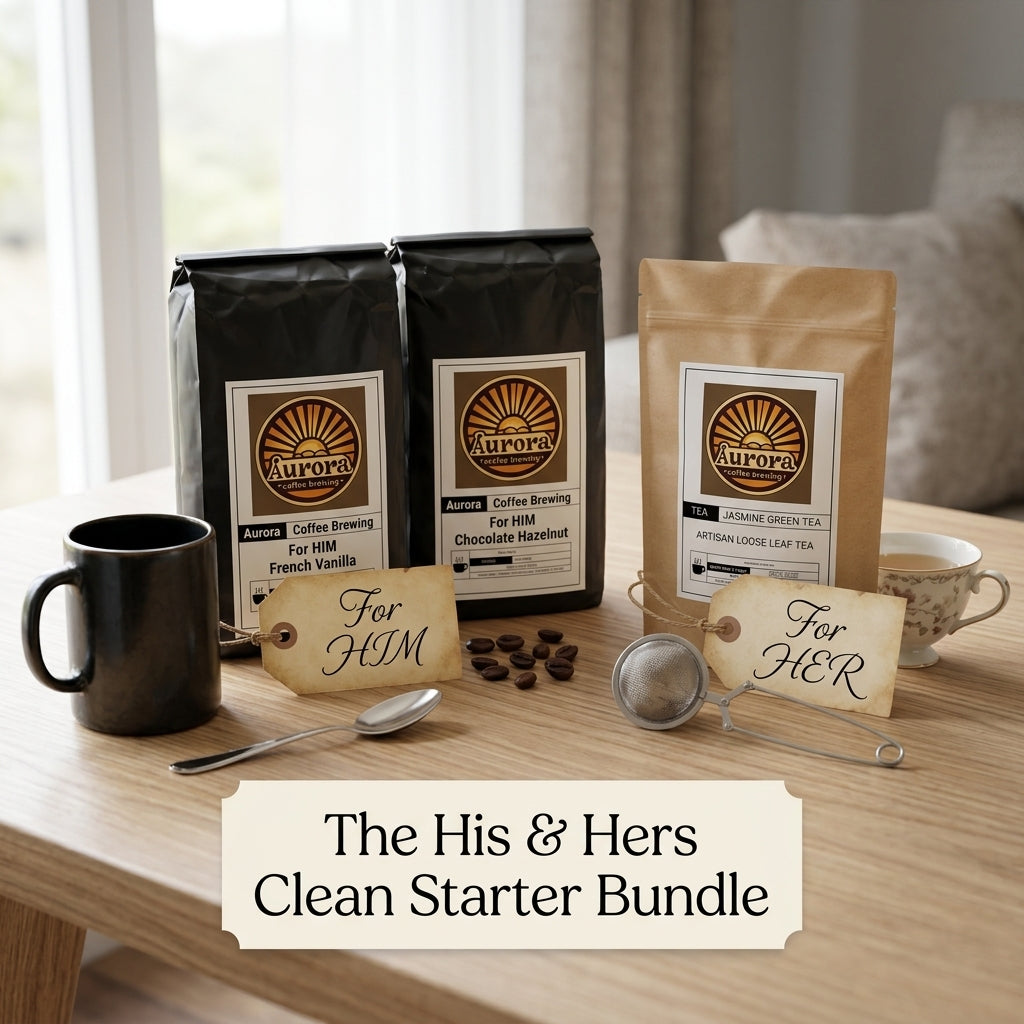 His & Hers Coffee + Tea Starter Bundle | Flavored Coffee & Jasmine Green Tea