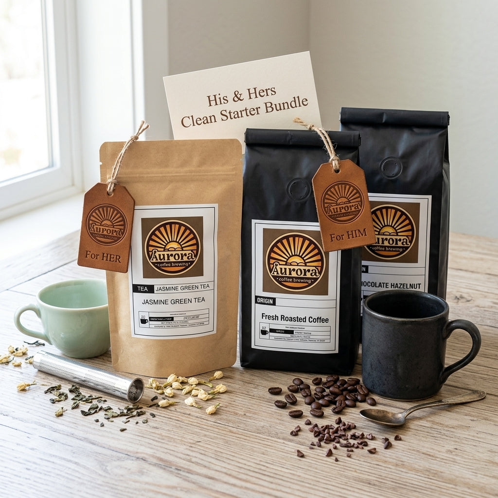 His & Hers Coffee + Tea Starter Bundle | Flavored Coffee & Jasmine Green Tea