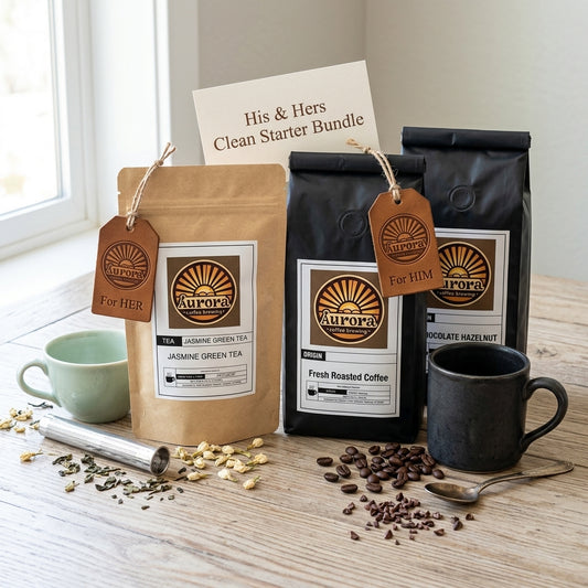 His & Hers Coffee + Tea Starter Bundle | Flavored Coffee & Jasmine Green Tea