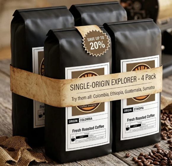 Single-Origin Explorer - 4 LB  | Ethiopia, Guatemala, Sumatra, Colombia